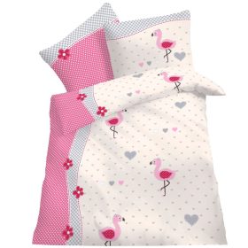 Flamingós ovis ágynemű (szív)