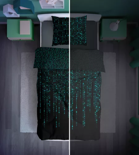 Foszforeszkáló Matrix ágynemű