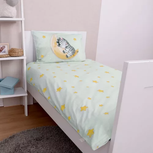 Zebrás ovis ágynemű szett (hold)