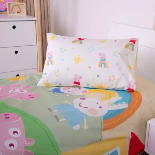 Peppa malac ovis ágynemű (szivárvány)