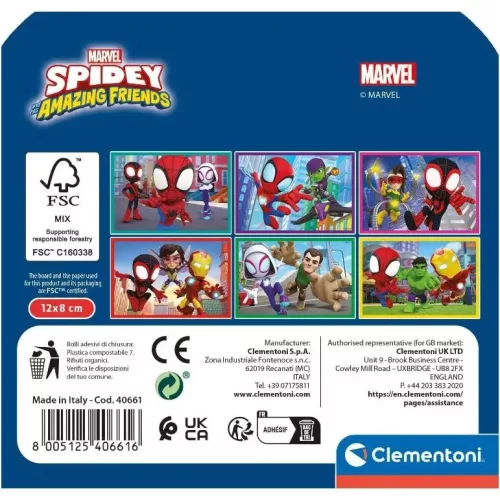 Spidey mesekocka 6 db-os puzzle 2 éves kortól – Clementoni fejlesztő játék