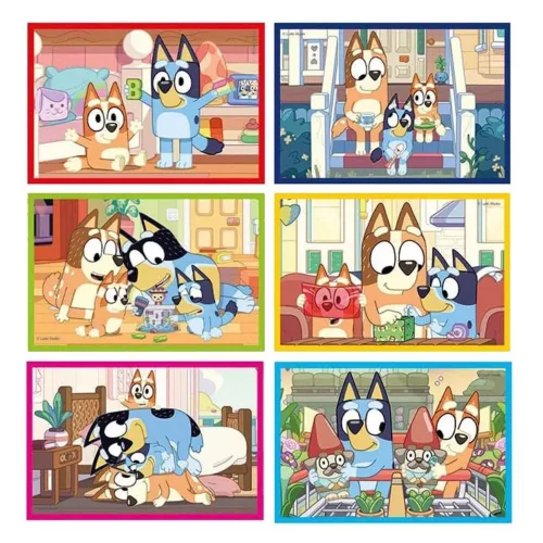 Bluey mesekocka 6 db-os puzzle 2 éves kortól – Clementoni fejlesztő játék