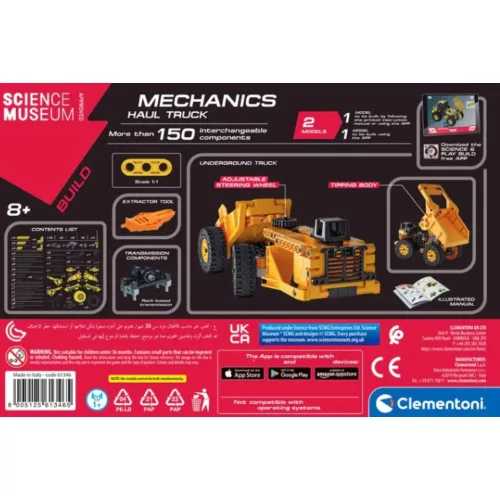 Clementoni Mechanics Muldenkipper Baukasten – STEM Baukasten für Kinder