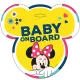 Minnie egér Baby on board tábla