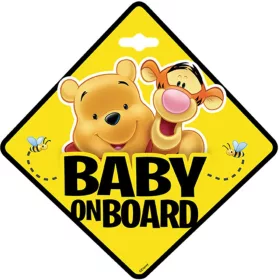 Micimackó baby on board tábla